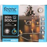 Feeric lights Kerstverlichting - warm wit - 30 meter - 300 led lampjes - transparant snoer