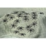 Chaks nep spinnen/spinnetjes 4 cm - zwart - 96x - Horror/Halloween thema decoratie beestjes
