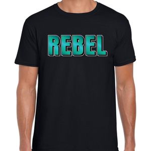 Rebel cadeau t-shirt zwart heren - Fun tekst /  Verjaardag cadeau / kado t-shirt