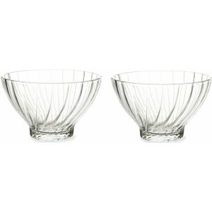 Pasabahce IJcoupes/IJsjes/Dessert serveer schaaltjes - set 12x stuks - bewerkt glas - 290 ml