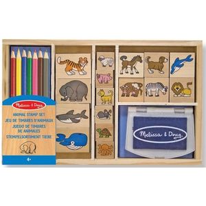 Houten dieren stempelset