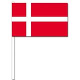 50 Deense zwaaivlaggetjes 12 x 24 cm