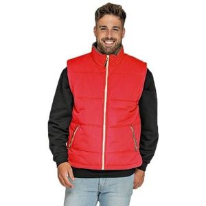 Basic bodywarmer rood voor heren - winddichte mouwloze sport vesten