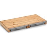Zeller snijplank - met 2 opvangbakjes - bamboe hout - 50 cm - serveerplank