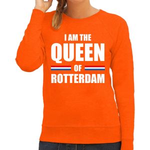Koningsdag sweater I am the Queen of Rotterdam - dames - Kingsday Rotterdam outfit / kleding / trui