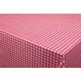 Tafelzeil/tafelkleed boeren ruit rood/wit 140 x 180 cm - Tuintafelkleed