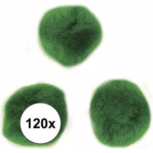 120x knutsel pompons15 mm groen