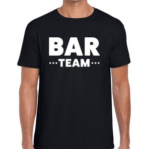 Bar team tekst t-shirt zwart heren - evenementen crew / personeel shirt