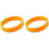25x stuks siliconen armband neon oranje