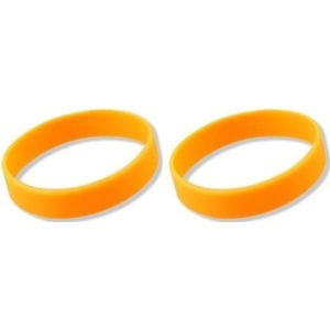 25x stuks siliconen armband neon oranje