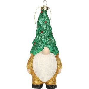Home and Styling kersthanger gnome/dwerg/kabouter - kunststof - 12,5 cm