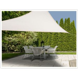 Schaduwdoek - driehoek - creme/beige - 3.6 x 3.6 x 3.6 meter - Zonwering