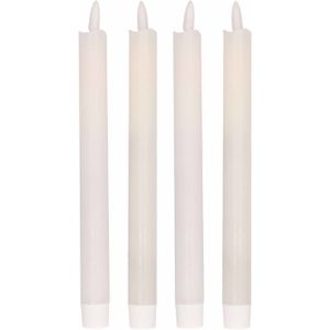 4x Witte Led kaarsen/dinerkaarsen 25,5 cm - Kerst diner tafeldecoratie - Led kaarsen