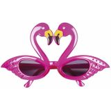4x stuks flamingo feest zonnebril voor volwassenen - Hawaii Tropische thema feestartikelen