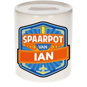 Kinder spaarpot voor Ian - keramiek - naam spaarpotten