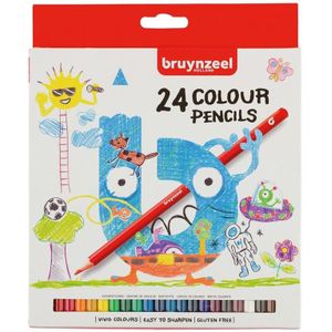 24x Bruynzeel kleurpotloden voor kinderen - Teken/hobby/knutselmateriaal - Tekenen/kleuren met potlood