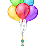 6x Ballon gewichten champagnefles 163 gram - Voor heliumballonnen - Ballonnen accessoires - Feestartikelen en versieringen