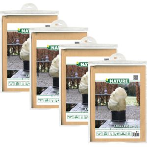 Nature plantenhoes met trekkoord - 8x stuks - H150 x D75 cm - beige - anti-vorst beschermhoes