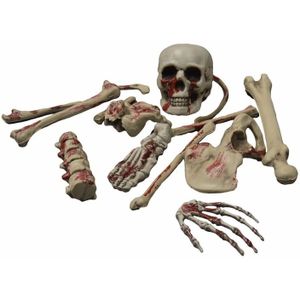 Horror skelet botten met bloed 200 cm - Halloween thema decoratie