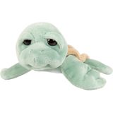 Suki Gifts pluche zeeschildpad Jules knuffeldier - cute eyes - mintgroen - 14 cm - Hoge kwaliteit