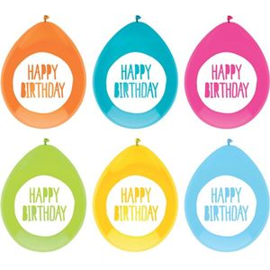 Haza Ballonnen Happy Birthday - verjaardag feest - 18x stuks