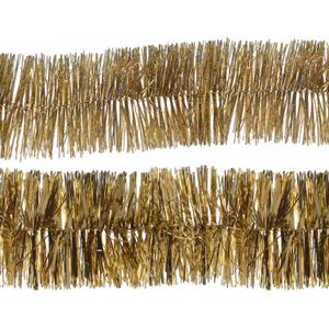 Decoris folie kerstslingers 4x stuks - goud - kunststof - 270 cm