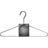 Set van 20x stuks metalen kledinghangers chroom 40 x 21 cm - Kledingkast hangers/kleerhangers