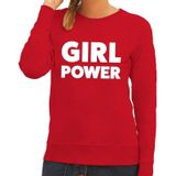 Girl Power tekst sweater rood dames - dames trui Girl Power