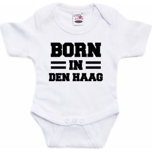 Born in Den Haag tekst baby rompertje wit jongens en meisjes - Kraamcadeau - Den Haag geboren cadeau