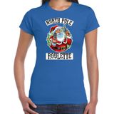 Fout Kerstshirt / Kerst t-shirt Northpole roulette blauw voor dames - Kerstkleding / Christmas outfit