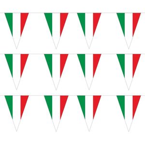 3x stuks polyester vlaggenlijn Italie 5 meter - Landen thema feestartikelen/versieringen