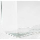 Hoge Rechthoekige Vaas Transparant Glas 30 X 10 X 20 cm - Accubak - Glazen Vazen - Woonaccessoires