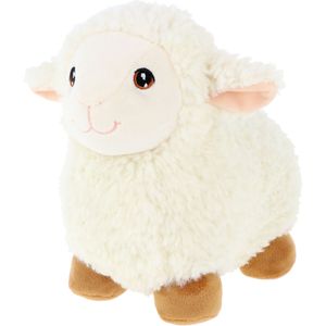 Keel Toys pluche schaap/lammetje knuffeldier - wit - lopend - 18 cm - Luxe Eco kwaliteit knuffels