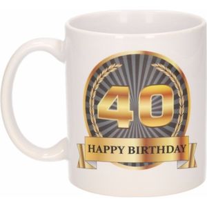 Luxe verjaardag mok / beker 40 jaar