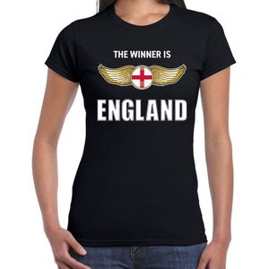 The winner is England / Engeland t-shirt zwart voor dames - landen supporter shirt / kleding - EK / WK / Songfestival