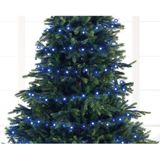 Kerstverlichting twinkle met timer blauw buiten 80 lampjes - boomverlichting