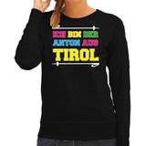 Bellatio Decorations Apres ski sweater voor dames - anton aus tirol - zwart - apres ski/wintersport