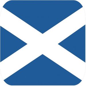 60x Bierviltjes Schotse vlag vierkant - Schotland feestartikelen - Landen decoratie