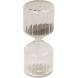 Out of the Blue Zandloper - homedeco - 10 min - beige - glas - 6 x 13 cm