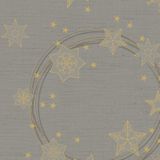 Duni kerst thema servetten - 40 x 40 cm - papier - grijs met gouden sterren