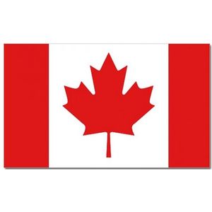 Vlag Canada 90 x 150 cm feestartikelen - Canada landen thema supporter/fan decoratie artikelen