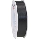 2x Luxe Hobby/decoratie zwarte satijnen sierlinten 2,5 cm/25 mm x 25 meter- Luxe kwaliteit - Cadeaulint satijnlint/ribbon