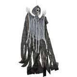 Horror hangdecoratie spook/geest/skelet pop grijs 90 cm - Halloween decoratie poppen