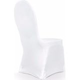 Set van 6x stuks universele witte elastische stoelhoezen 50 x 105 cm - Trouwerij/bruiloft feestartikelen versiering