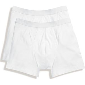 Fruit of the Loom classic boxer heren ondergoed - katoen - wit - 2-pack - Ondergoed voor heren