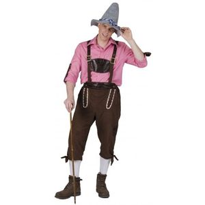 Bruine Oktoberfest lederhose - bruin - tiroler / bierfeest broek