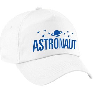 Astronaut verkleed pet wit voor jongens en meisjes - astronaut baseball cap - carnaval verkleedaccessoire voor kostuum