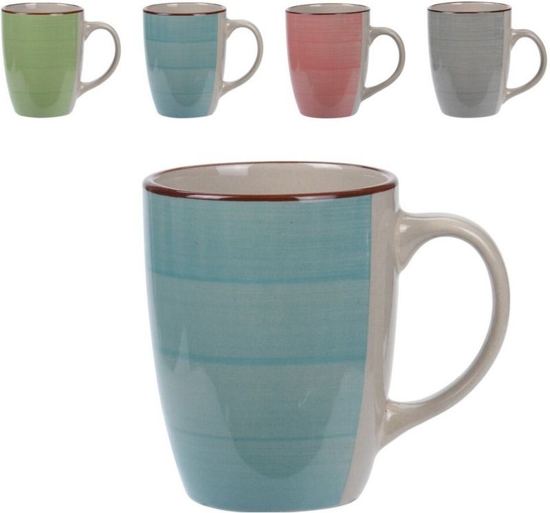 Excellent Houseware Koffiekopjes - 4 stuks - multi-kleur - 270 ml