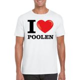 I love poolen t-shirt wit heren
