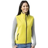 Softshell casual bodywarmer geel voor dames - Outdoorkleding wandelen/zeilen - Mouwloze vesten